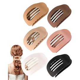 JUKOTA haarklammer flach,Haarklammer Groß 6er Set,Flache Haarspangen Damen Rutschfeste French Haarklammern Flat Claw Clip für Alltag, Autofahren, Sport und Haarschmuck