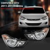 CHEDA Headlights Assembly Compatible with Hyundai Elantra 2011-2013 Clear Lens