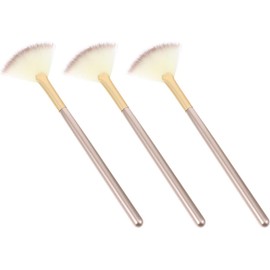 TOYANDONA Set de 3 Brochas para Faciales Spa de Maquillaje Profesional Nylon y Madera para Uso Diario y Precisión Resaltado Facial