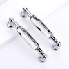 JUXYES Pack of 2 Crystal Cabinet Handles Pulls, Chrome Silver