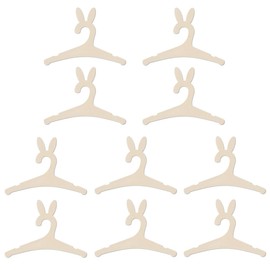 Pack of 10 Baby Clothes Hangers, Children's Clothes Hangers, Doll Hangers, Wooden Baby Hangers, Grooved Design, Decoration, Hanging Clothes