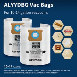 10 PCS Bundle Set 10-14 Gallon Vaccum Bags, ALYYDBG Type F 90662 9066200 9066233, Type I 90672 9067200, 9067211 Vaccume Bags