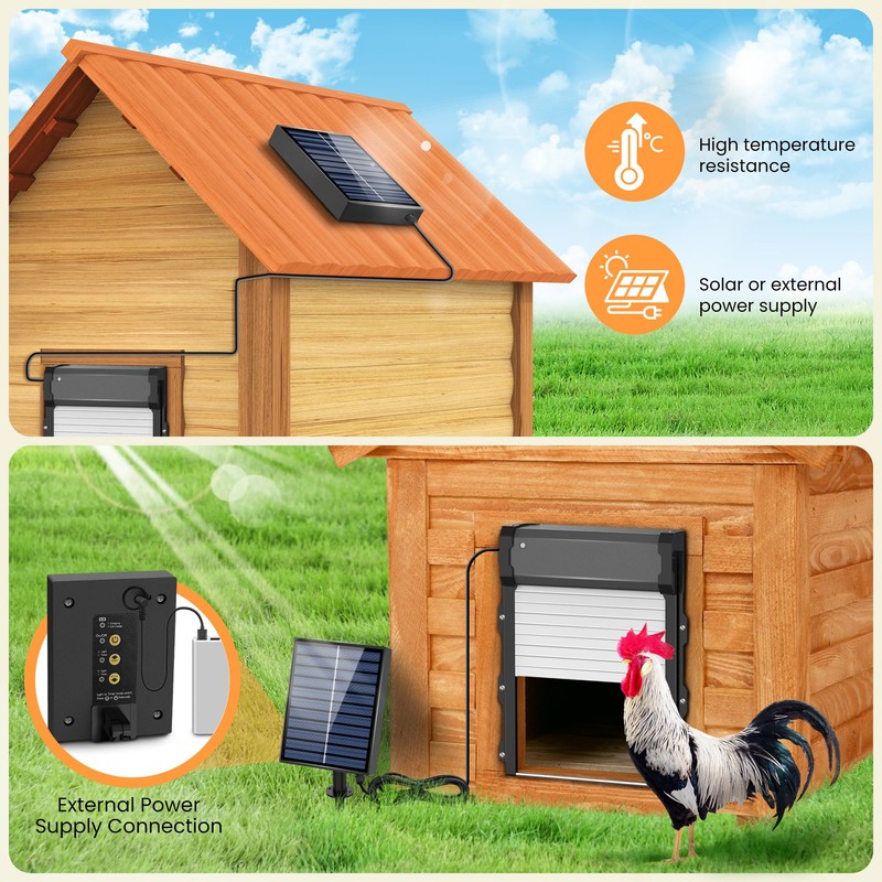 Automatic Chicken Coop Door with Timer & Light Sensor, Chicken