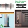 Generic Pool Cue Rack Wall Mount - 4 Cue Clips