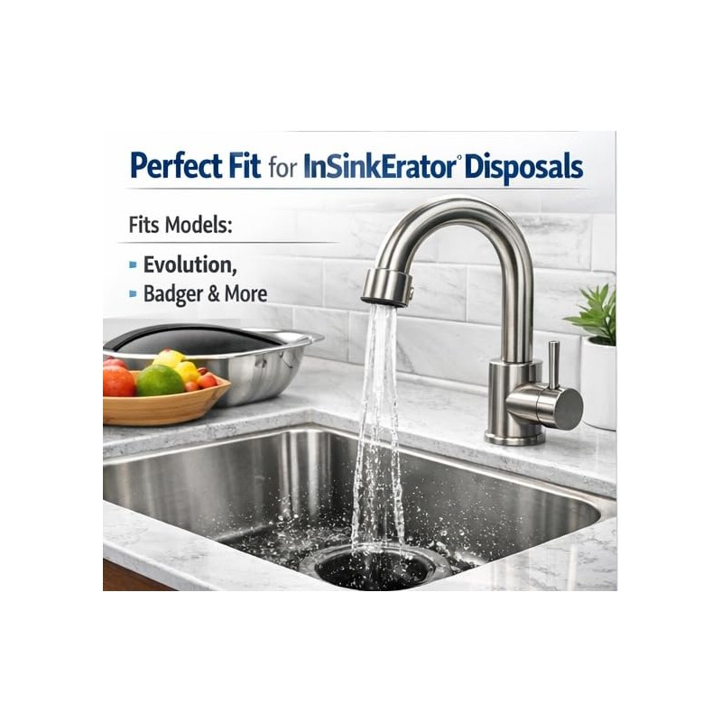 Replacement for Insinkerator Antimicrobial Quiet Collar Sink Baffle Part# QCB-AM,