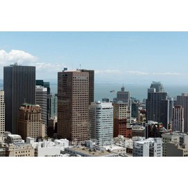 Historic Pictoric Photo - View from The Top of The Mark Restaurant at The Mark Hopkins Intercontinental Hotel Located on Nob Hill, San Francisco, California- Fine Art Photo Reporduction 24in x 16in