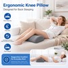 Ergonomic Orthopedic Knee Wedge Pillow for Back Sleeping, Contoured Memory