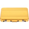 Tofficu Golden Mini Briefcase Metal Business Card Holder - Portable