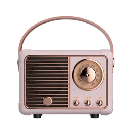 Retro Bluetooth Speaker Old Fashioned Classic Portable Mini Wireless Speaker for Outdoor Pink