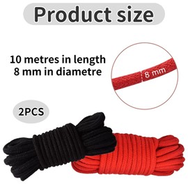 2 Pcs Soft Cotton Rope, 10m/33 Feet – Durable All Purpose Rope for Crafting, Gardening, Decorative & Household Use – Eco-Friendly Cotton Cord