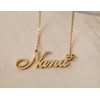 GR859C Ashley Name Necklace Gold Plated Stainless Steel Pendant Necklace