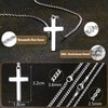 SAILIMUE Cross Necklace for Men - Layered Cross Chain Stainless