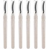 Cepillo para Pestañas de Silicona Tapa, 6 Piezas, Pp Blanco