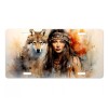Twisted R Design Native American Girl and Wolf Aluminum Front