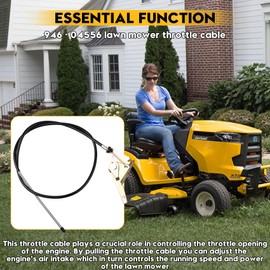 946-04556 746-04556 Throttle Cable Compatible with CUB CADET Lawn Mower, Fits Models GT-1054, LGT-1050, and More, Replacement Part for Cub Cadet Throttle Cable, Replaces 946-1100 746-1100 946-1086