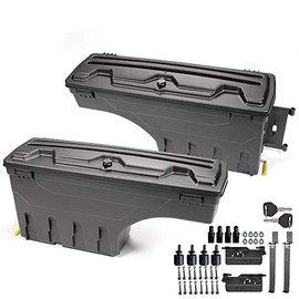 2Pcs Lockable Truck Bed Storage Box Case Toolbox Compatible For Dodge 2002-2018 Ram 1500 2500 3500 Tool Box Swing Case Driver+Passenger Side