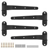 4 Pack Heavy Duty T Gate Hinges, 12inch Strap Gate