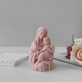 Nativity Candle Mold Jesus Candle Mold Maria Candle Mold Pieta Resin Casting Mold Resin Making Molds Silicone Mold for Candle Home Decorate Mold 3D Animal Mold Candle Making Mold