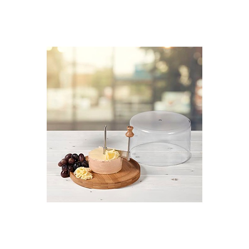 Kesper Cheese slicer with cover, material: bamboo, plastic, dimensions: diameter