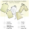 G4Free 6 Sets Compression Packing Cubes, 3 Sizes Waterproof Travel