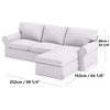 Slipcover Only. Durable Ektorp Loveseat Chaise 4 Seat Sofa Cover
