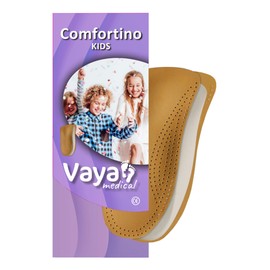 Vaya Medical Orthopeadic Insoles for Flat Valgus Feet Shoe Insole for Children Insole Inner Sole for Child Made of Sheepskin Comfortino Brown 34 Size 15