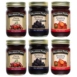 Dillman Farm 6 Piece Classic Holiday Preserves Variety Pack - 3 Flavors