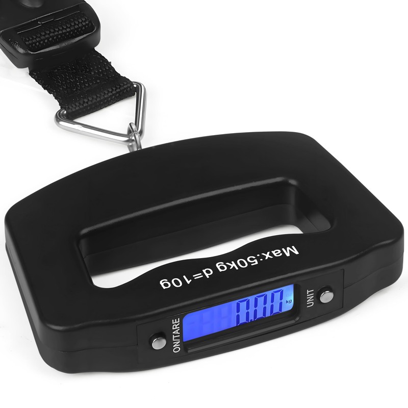 TRIXES Portable Digital Luggage Scales Travel Accessory with 12 Month