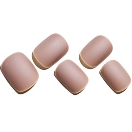 GLAMERMAID Press on Nails Extra Short Squoval, Winter Matte Light Brown Gel Glue on Nails, 24Pcs Matte Round Reusable UV Finish Fake Nails Acrylic False Nail Manicure Kits for Women