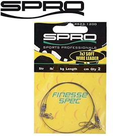 Spro Pike Fighter Finesse Spec 7 x 7-2 Steel Leaders for Spin Fishing, Spinning Leaders, Pike Leader for Spin Fishing, Length/Load Capacity: 30 cm - 30 lbs - 13.6 kg