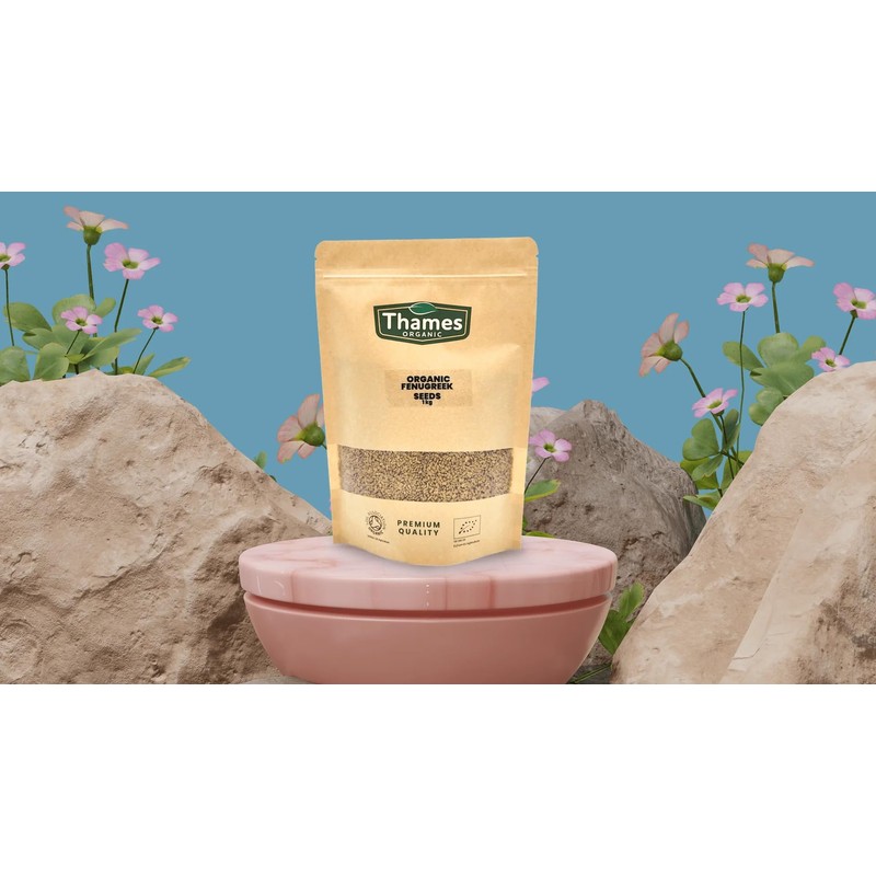 Organic Fenugreek Seeds 250g, Certified Organic, Non-GMO, Vegan, No Additives,