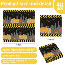 Pack of 40 Napkins Children's Birthday, Forest Animals Napkins Birthday Table Decoration, Jungle Napkins Happy Birthday, Forest Animals Party Disposable Napkins for Children's Birthday Boys Girls