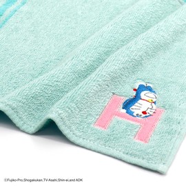 Towel Museum Doraemon Smart Towel Handkerchief, BH, Blue, Initial H, 21-2440075, Approx. 9.8 x 9.8 inches (25 x 25 cm)