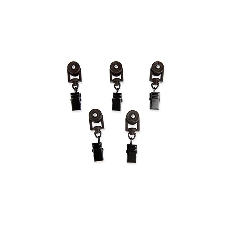 Rod Desyne 10 Sliders for CH Track Traverse Rods, Black