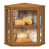 viewcare Corner Bread Box for Kitchen Counter, Bamboo Wood Large