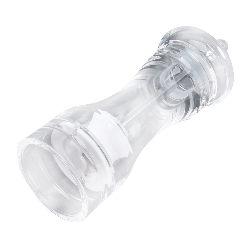 2Pcs Acrylic Manual Grinder Transparent Pepper Salt Mill Spice Jar