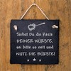 Toilet Sign with German Text "Siehst Du die Reste Deiner