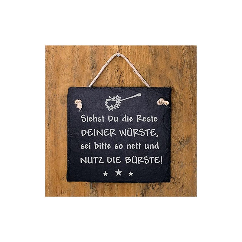 Toilet Sign with German Text "Siehst Du die Reste Deiner