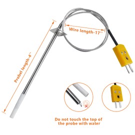 Replacement for Masterbuilt Temperature Probe Kit 1-Piece, Compatible with Masterbuilt Gravity Series 560/800/1050 XL & Digital Charcoal Grill + Smokers