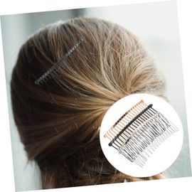 OHPHCALL 12pcs Teeth Metal Wire Hair Side Combs for Women Elegant Diy Hair Clips in Golden White Black for Weddings Parties Special Occasions