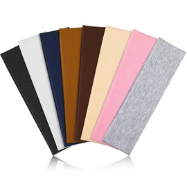 Headbands for Women: 8 Pcs Head Bands for Women's Hair Accessory Stocking Stuffers Non Slip Stretchy Fabric Headband for Workout Sport Yoga Running Christmas Birthday Valentines Day Gifts for Women