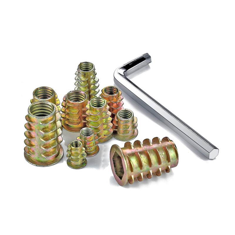 PGMJ 265 Pcs 12 Size M4/M5/M6/M8/M10 Nut Inserts - Zinc