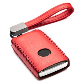 Vitodeco Leather Remote Key Case Cover Protector Comaptible with Mazda 3, Mazda 6, CX-5, CX-50, CX-3, CX-30, CX-9, CX-90, CX-70, 4-Button, Red