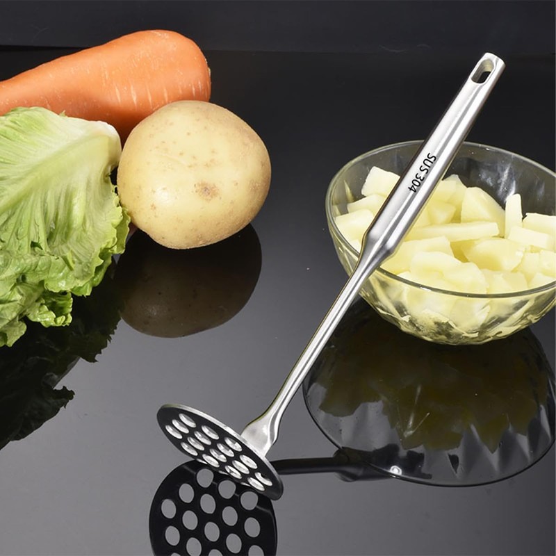 Namvo 2PCS,Stainless Steel Potato Ricer Masher for Potatoes with Firm