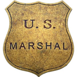 Old West Badges US Marshal Replica Badge Metal Costume Prop