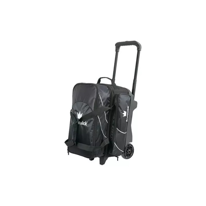 Brunswick Edge Double 2 Ball Roller Black Bowling Bag