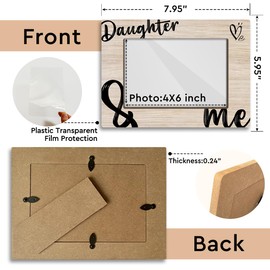 Gifts for Daughter from Mom Wooden Picture Frames 4x6 Picture Frame for Desk Baby Frame Horizontal Picture Frame Small Picture Frames Daughter Graduation Gifts Photo Gifts Picture Frame 4x6 - Jrm727