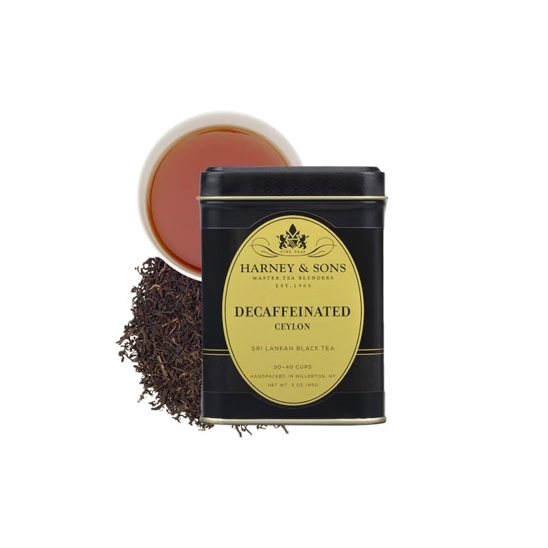 Harney & Sons Fine Teas Decaf Ceylon Black Tea Tin,