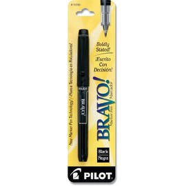 Pilot Bravo! Marker Pen, Marcador, Tinta Líquida Negra, Fino 0.7 mm, Blíster 1 Pieza (11030)