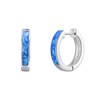 Philip Jones Blue Synthetic Opal Hoop Earrings